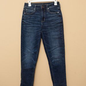 American Eagle Hi-Rise Tom-girl Jeans Dark Wash